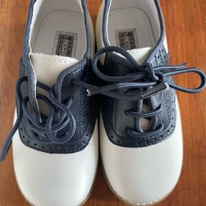 L'Amour Classic Black and Cream Kids Dress Shoes